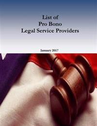 List of Pro Bono Legal Service Providers
