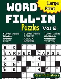Large Print Word Fill-in Puzzles