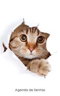 Agenda de Senhas: Agenda para endereços eletrônicos e senhas: Capa gato peekaboo - Português (Brasil)