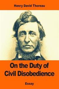 Kirjan kansi "On the Duty of Civil Disobedience"