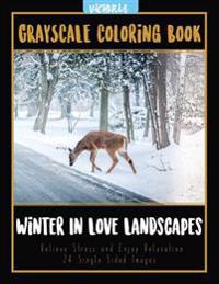 Winter in Love Landscapes Coloring Book