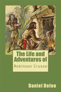 Kirjan kansi "The Life and Adventures of Robinson Crusoe"
