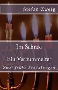 Im Schnee. Ein Vermummelter
