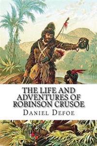 Kirjan kansi "The Life and Adventures of Robinson Crusoe"
