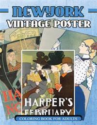 New York Vintage Poster Coloring Book for Adults