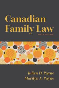 Canadian Family Law, Ninth Edition