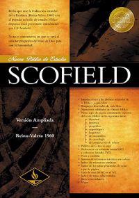 RVR 1960 Nueva Biblia de Estudio Scofield negro, piel fabricada