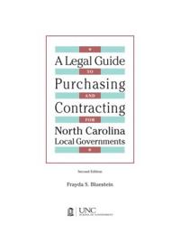 Legal Guide to Purchasing and Contracting for North Carolina Local Governments