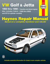 VW Golf, GTI and Jetta (93-98) and VW Cabrio (95-02) petrol & diesel Haynes Repair Manual (USA)