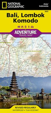 Bali, Lombok, and Komodo Map (Indonesia)