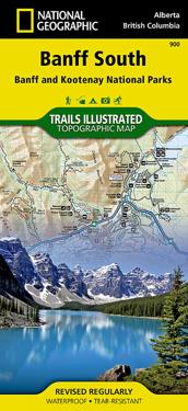 Banff South Map (Banff and Kootenay National Parks)