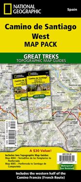Camino de Santiago West Map Map Pack Bundle
