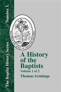 Kirjan kansi "A History of the Baptists - Vol. 1"