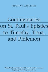 Kirjan kansi "Commentaries on St. Paul`s Epistles to Timothy, Titus, and Philemon"