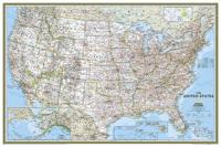United States Classic Map [Poster Size and Tubed]