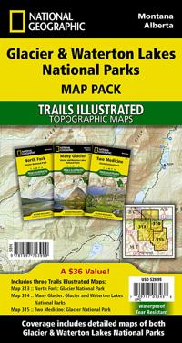 Glacier and Waterton Lakes National Parks (Map Pack)