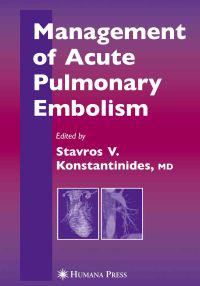 Management of Acute Pulmonary Embolism