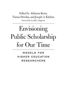 Bokomslag för "Envisioning Public Scholarship for Our Time"