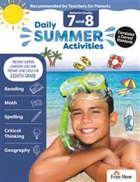 Daily Summer Activities Moving from 7th to 8th Gr