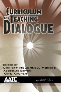 Bokomslag for "Curriculum and Teaching Dialogue Vol 19 Issue 1 & 2"