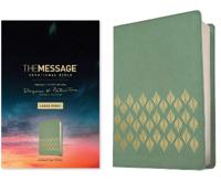 Message Devotional Bible, Large Print, Sage Green