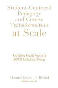 Kirjan kansi "Student-Centered Pedagogy and Course Transformation at Scale"