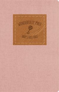 KJV, Wonderfully Made New Testament and   Psalms: Baby Girl's First Bible, Flexcover, Pink