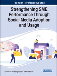 Kirjan kansi "Strengthening SME Performance Through Social Media Adoption and Usage"