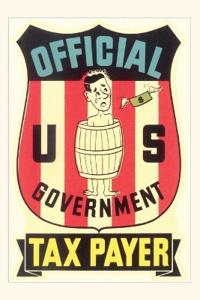 Vintage Journal Impoverished Taxpayer in Barrel