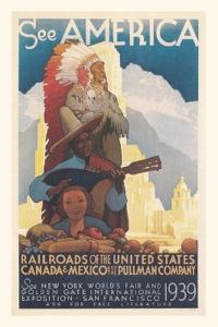 Bokomslag för "Vintage Journal See American Travel Poster"