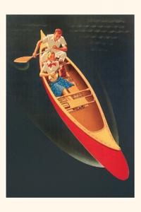 Vintage Journal Couple in Canoe