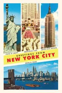 Vintage Journal Scenes, Greetings from New York City