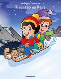 Livro para Colorir de Diversão na Neve