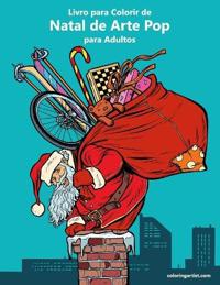 Livro para Colorir de Natal de Arte Pop para Adultos