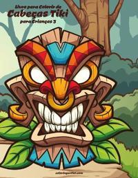 Livro para Colorir de Cabeças Tiki para Crianças 3