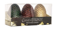 Game of Thrones. Sculpted dragon egg candles. Set of 3