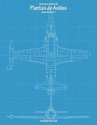 Livro para Colorir de Plantas de Aviões para Adultos 1