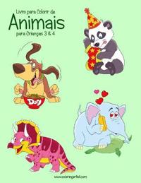 Livro para Colorir de Animais para Crianças 3 & 4