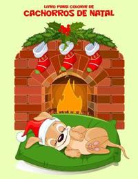Livro para Colorir de Cachorros de Natal