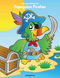 Livro para Colorir de Papagaios Piratas