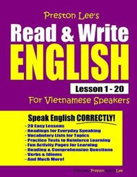 Preston Lee's Read & Write English Lesson 1 - 20 For Vietnamese Speakers