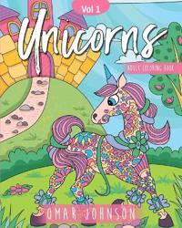 Unicorns Adult Coloring Book Vol 1