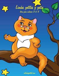 Lindos gatitos y gatos libro para colorear 3 & 4