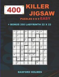 400 KILLER JIGSAW puzzles 9 x 9 EASY + BONUS 250 LABYRINTH 22 x 22