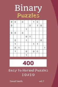 Binary Puzzles - 400 Easy to Normal Puzzles 10x10 vol.7