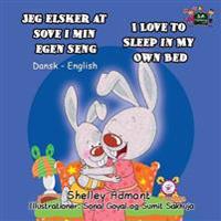 Kirjan kansi "I Love to Sleep in My Own Bed (Danish English Bilingual Book for Kids)"