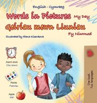 Bokomslag för "Words in Pictures - My Day (English Welsh Bilingual Children's Book)"