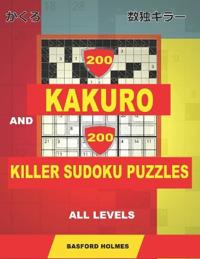 200 Kakuro and 200 Killer Sudoku puzzles all levels.