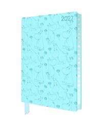 Moomin and Flowers 2027 Artisan Art Vegan Leather Diary Planner - Page to View with Notes