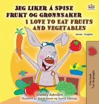 Bokomslag för "I Love to Eat Fruits and Vegetables (Norwegian English Bilingual Children's Book)"